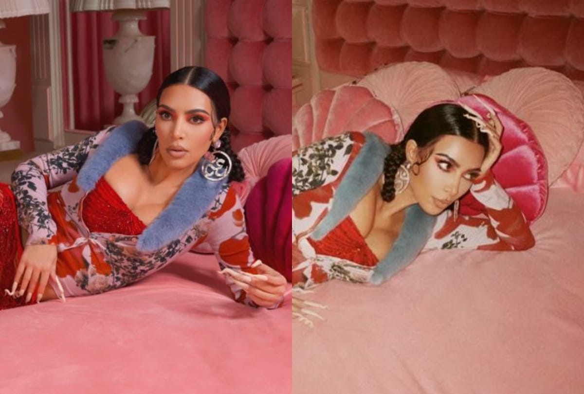 Kim Kardashian got trolled after wearing Om design Earing in her latest photos