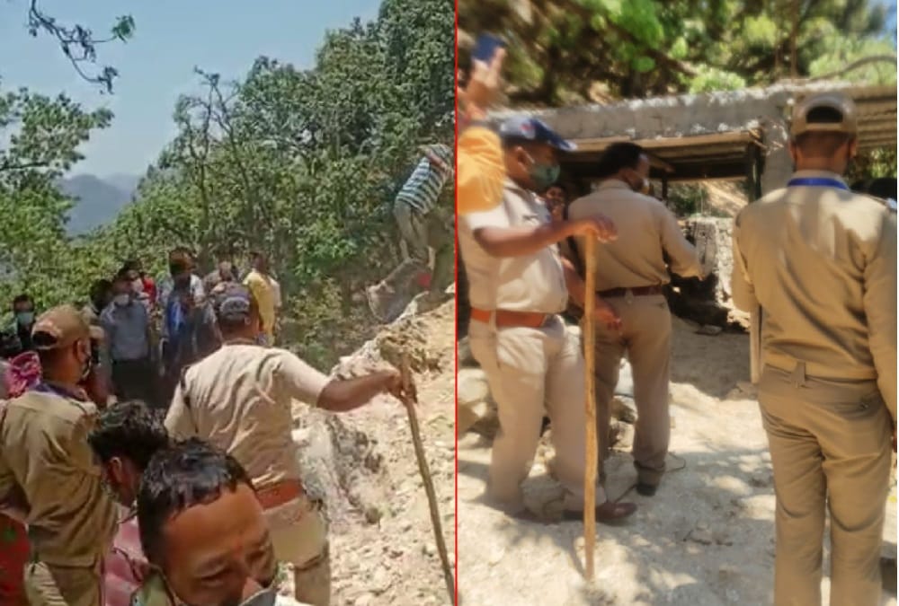 Uttarakhand news: Stone pelting on the Panchayat and Revenue team during Removing encroachment in Pokhari