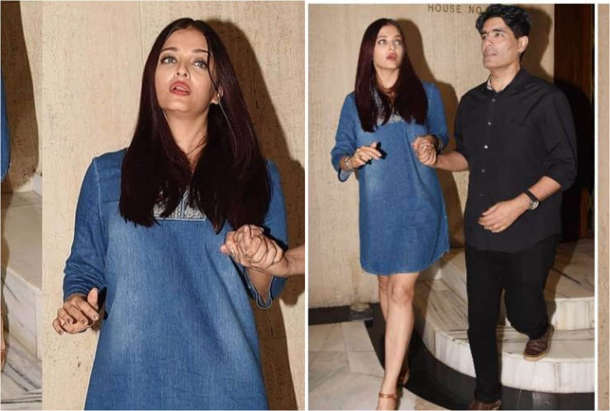 aishwarya rai worst look in manish malhotra party wore denim short dress