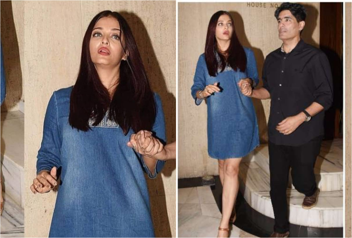 aishwarya rai worst look in manish malhotra party wore denim short dress