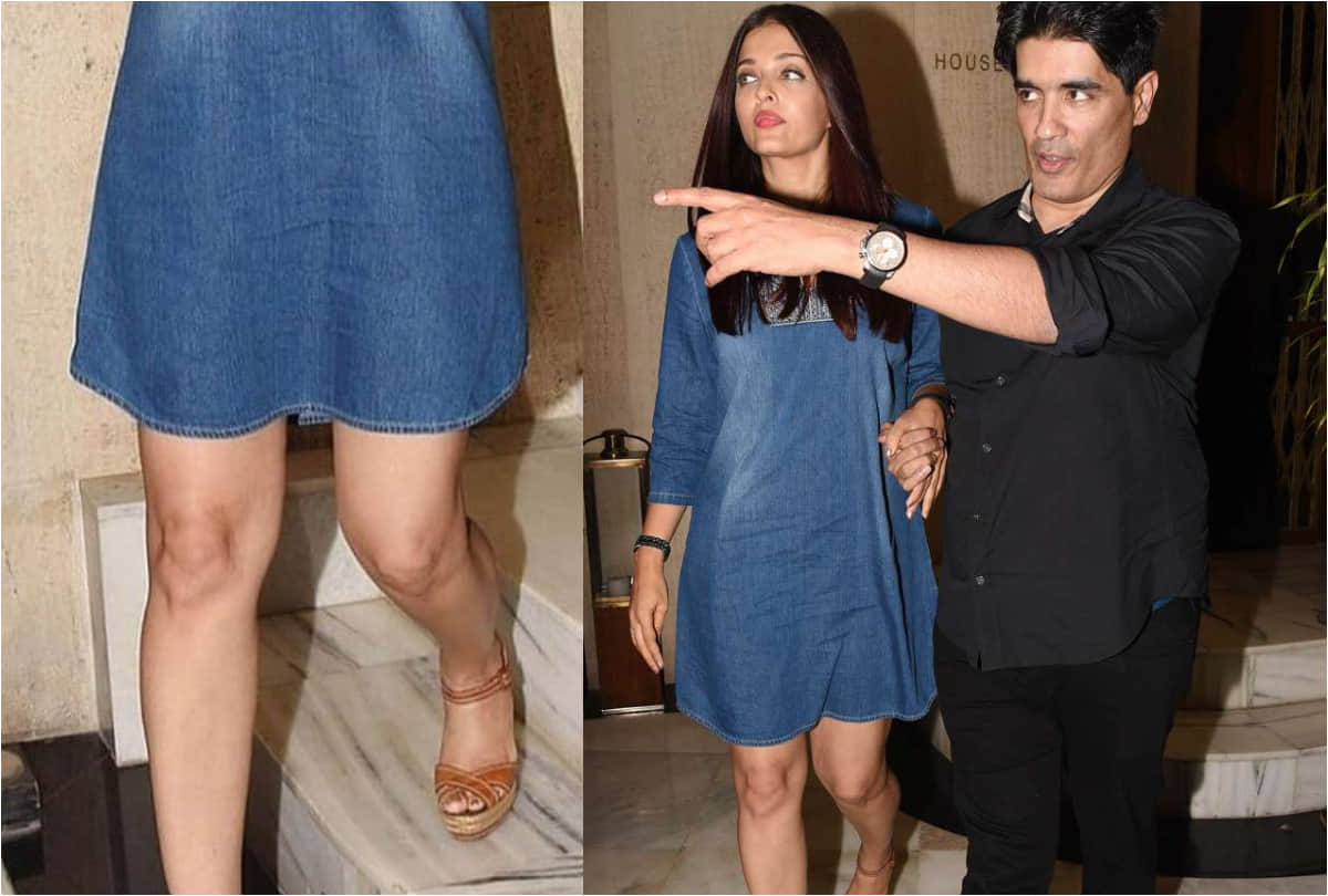 aishwarya rai worst look in manish malhotra party wore denim short dress