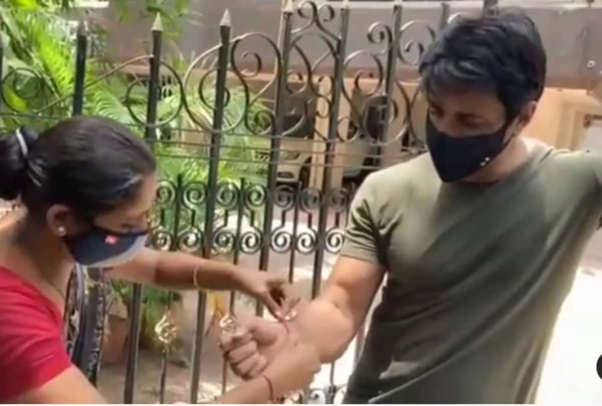 Sonu Sood Gets Rakhi Tied By Fan But Asks Her Not To Touch His Feet Watch Here Video
