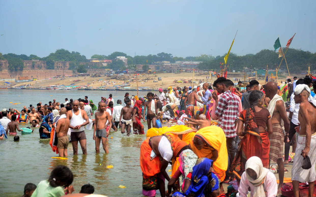 Dip, story, donation and dakshina at the confluence on the full moon