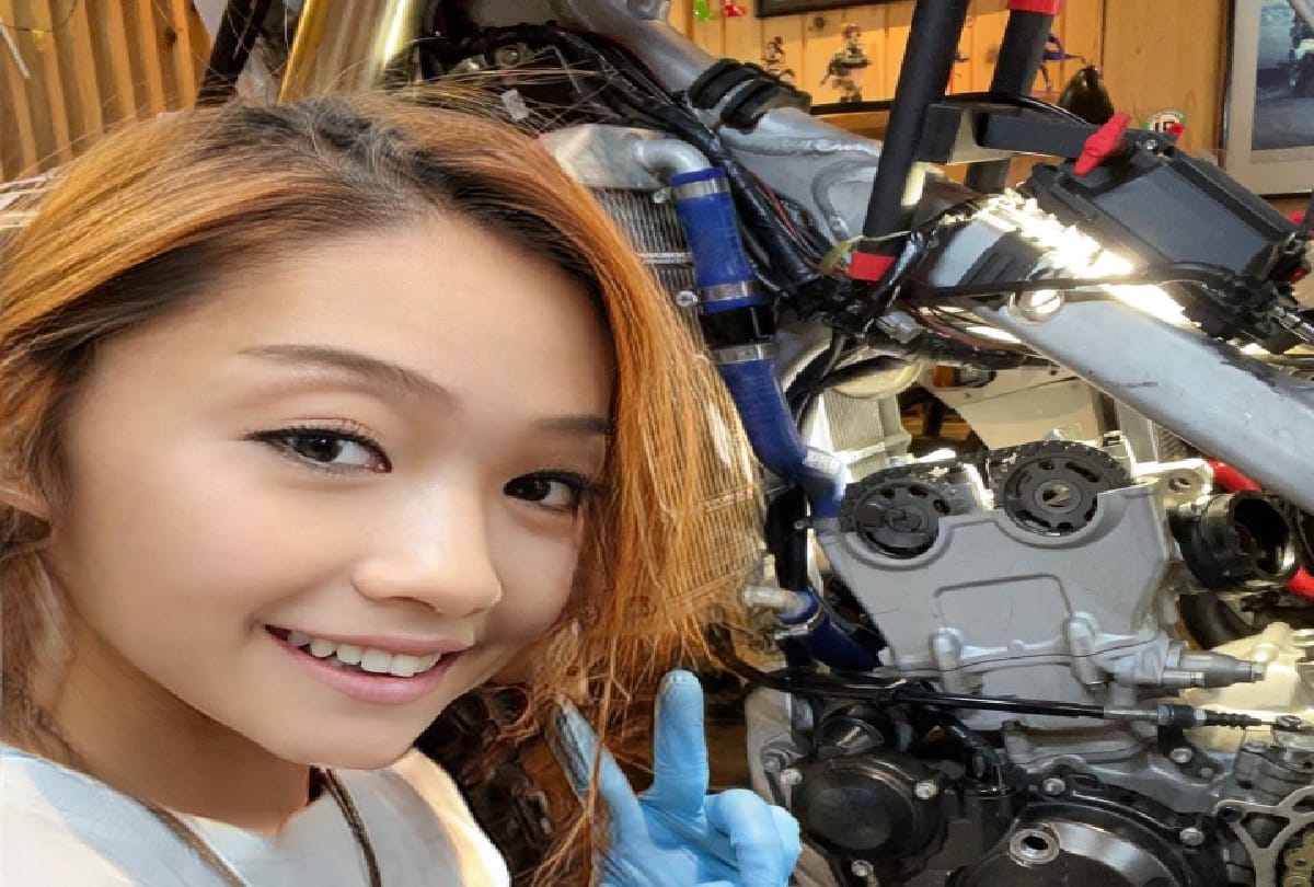 Interesting news of japan young female biker reveled as 50 years old man