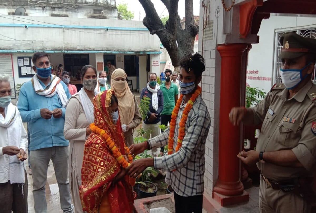 Amazing Wedding in varanasi during Lockdown bride and groom will never forget the day of the marriage in  police station