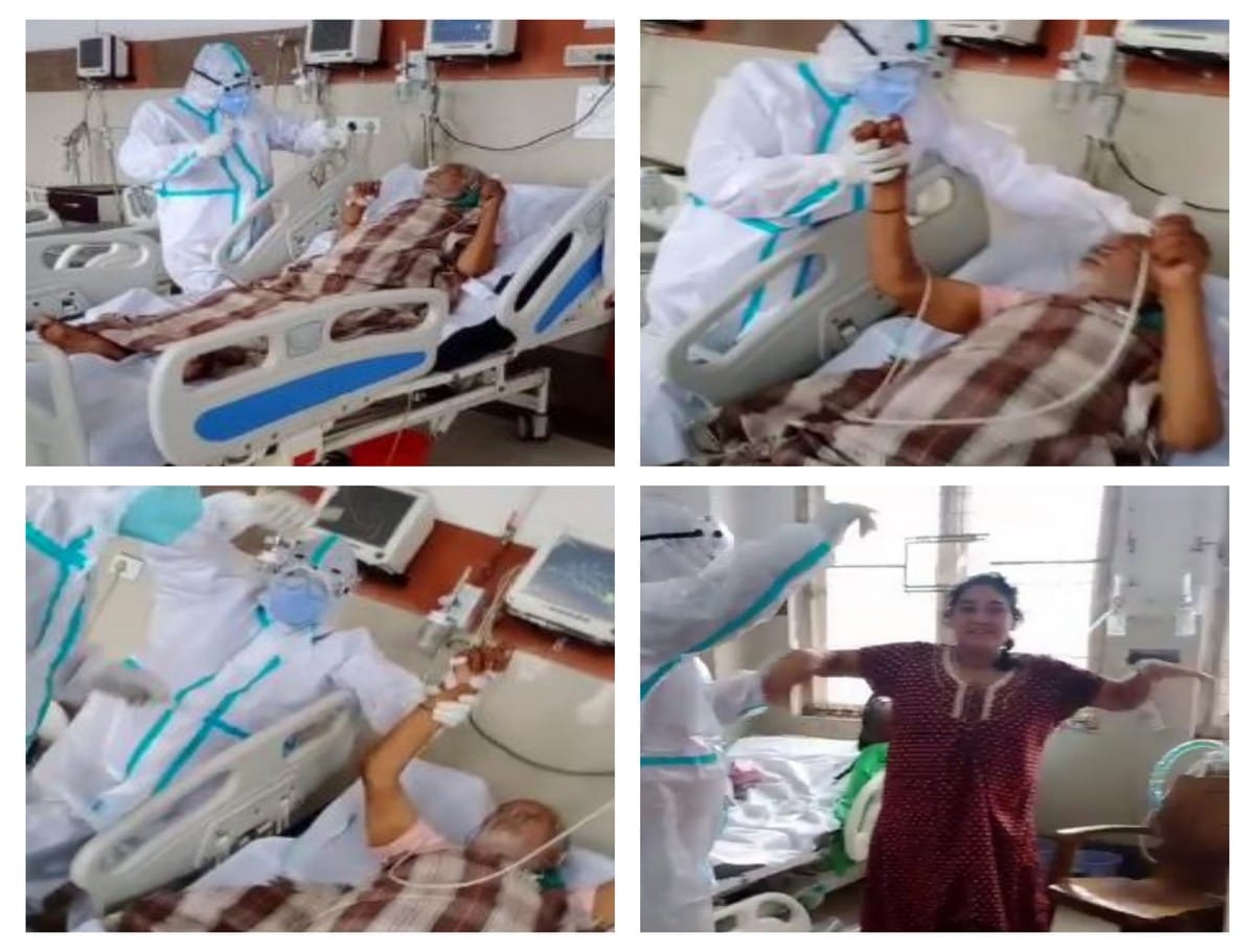 Jaunpur: Medical workers entertained to relieve corona infected, encouragement