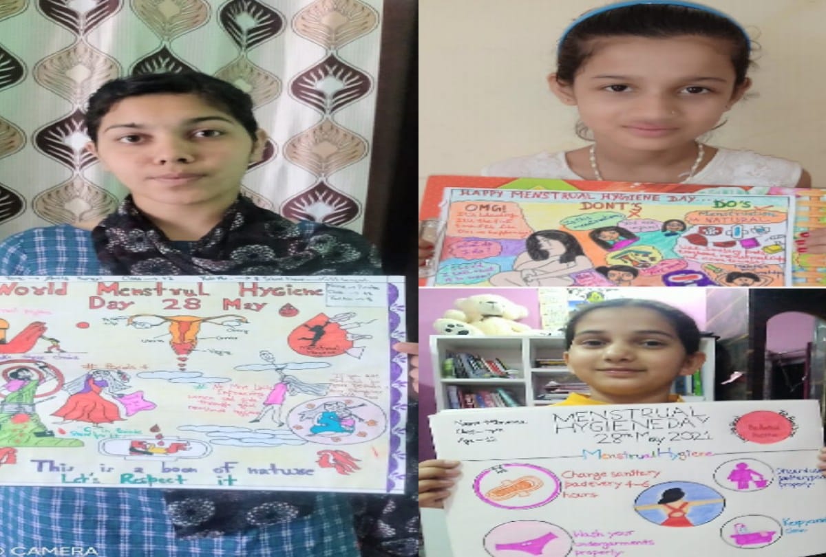 student Amita of sirmour Himachal in tops the country in painting and slogan writing