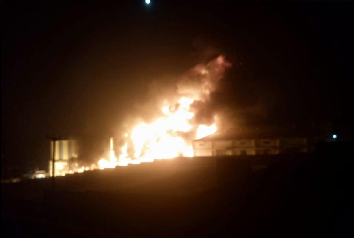 Chemical factory caught fire in Udhampur and burnt into ashes
