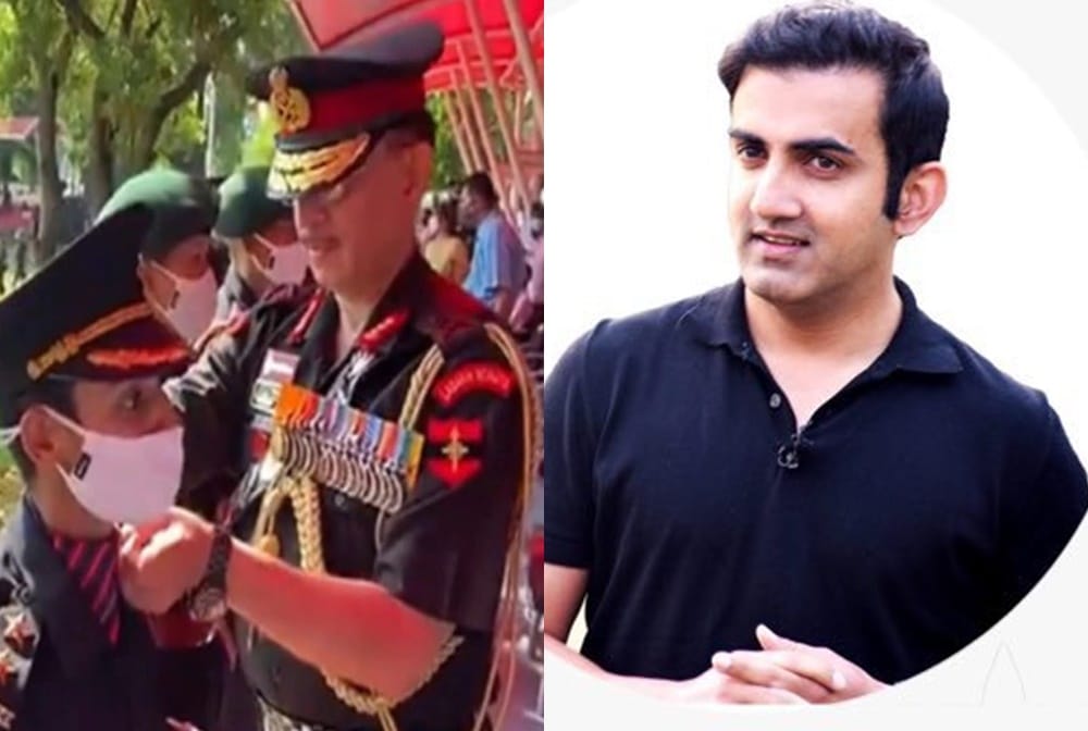 gautam gambhir congrats nikita kaul wife of martyr major vibhuti dhoundiyal who joins indian army