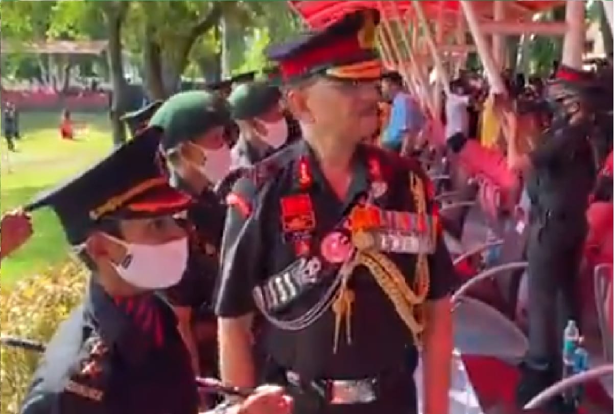 Wife of martyr Major Vibhuti Shankar Dhoundiyal in Pulwama joins Army Lt Gen Joshi put stars on her shoulders
