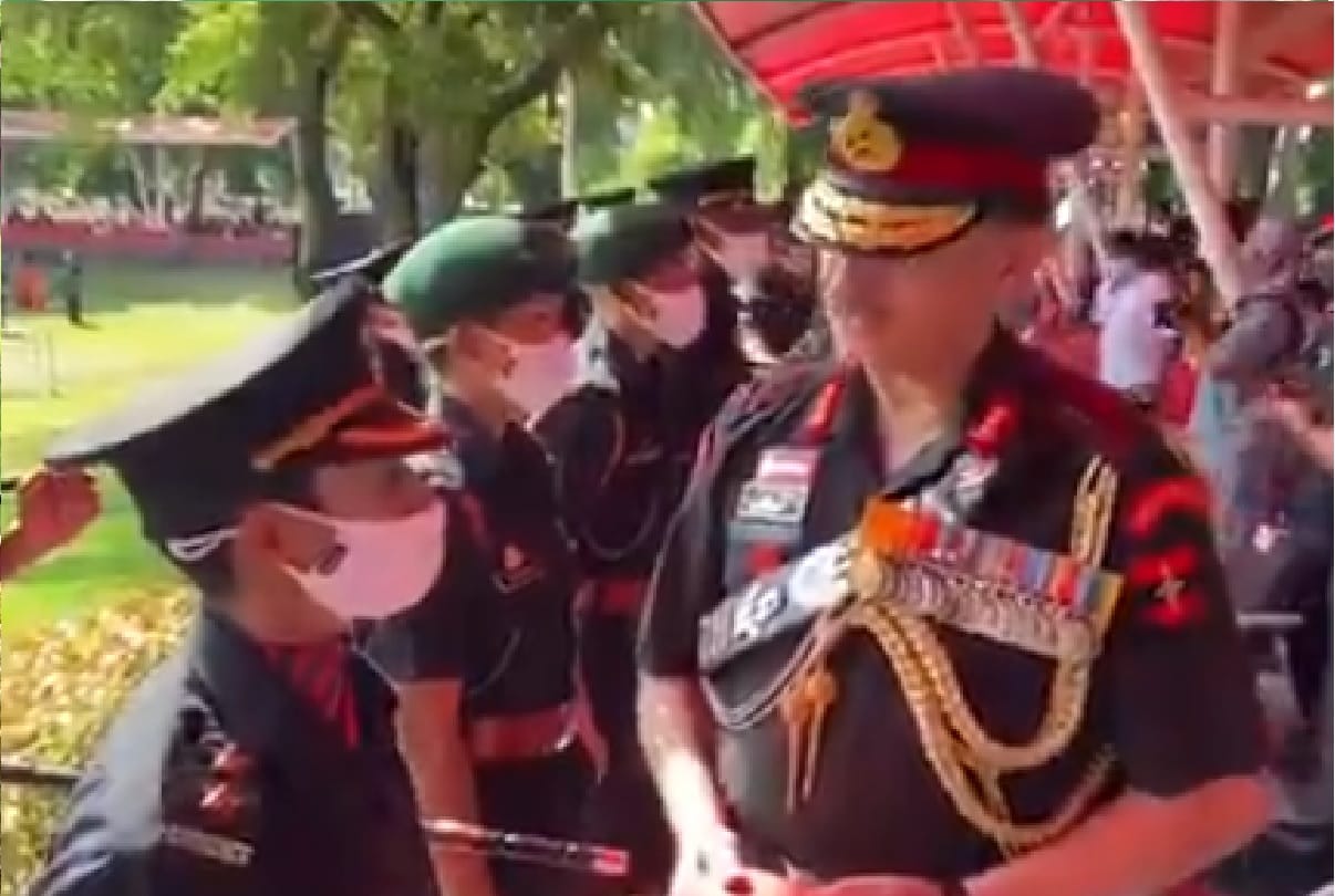 Wife of martyr Major Vibhuti Shankar Dhoundiyal in Pulwama joins Army Lt Gen Joshi put stars on her shoulders