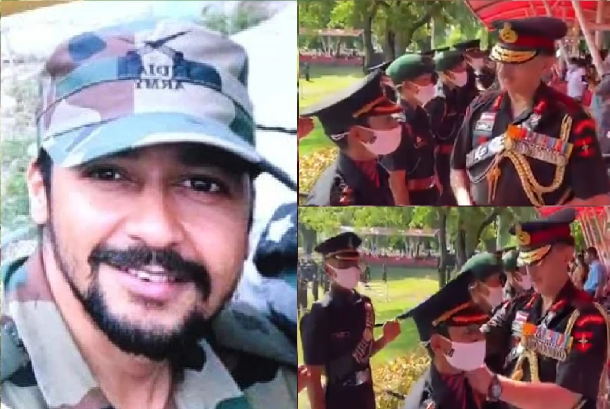 Wife of martyr Major Vibhuti Shankar Dhoundiyal in Pulwama joins Army Lt Gen Joshi put stars on her shoulders