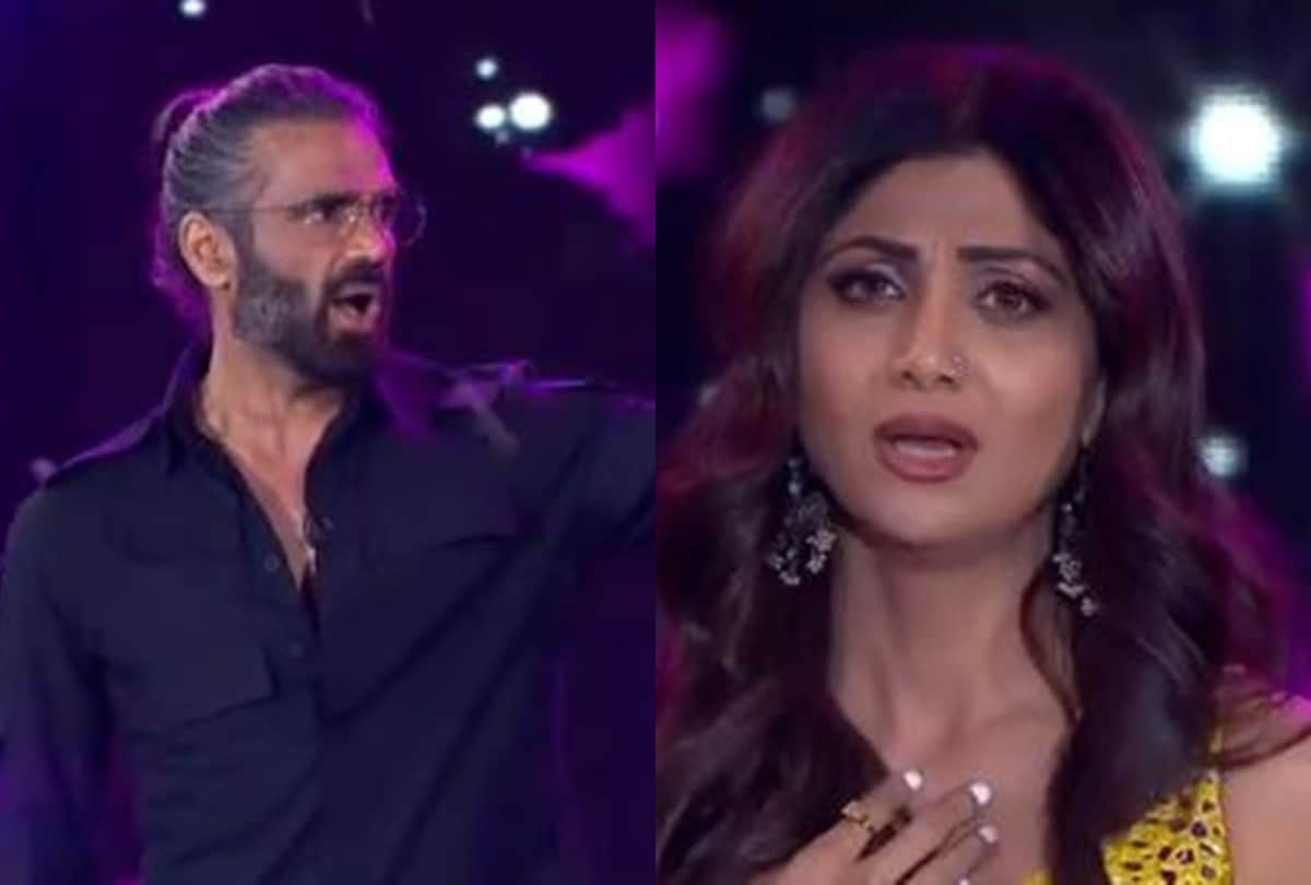 Shilpa and Suniel shetty recreate iconic scene from movie dhadkan on super dancer 4 fans goes crazy