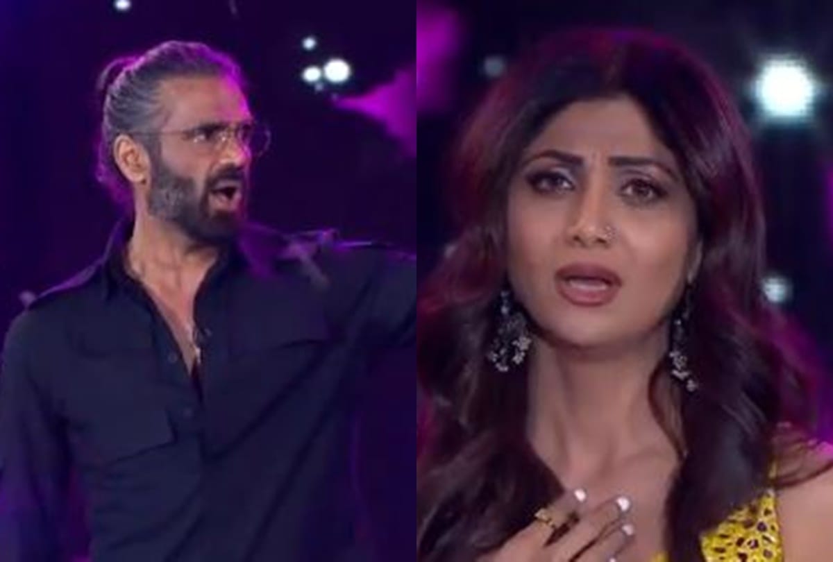 Shilpa and Suniel shetty recreate iconic scene from movie dhadkan on super dancer 4 fans goes crazy