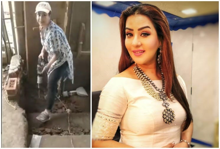 Shilpa Shinde Aka Angoori Bhabhi Working In Construction Field In Lockdown, See Viral video