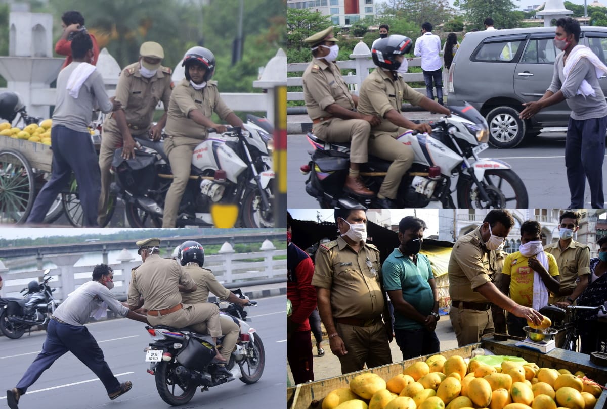 SHO helped fruit seller in Lucknow.