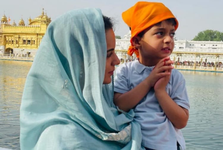Actress Kangana Ranaut reached Sri Harmandir Sahib
