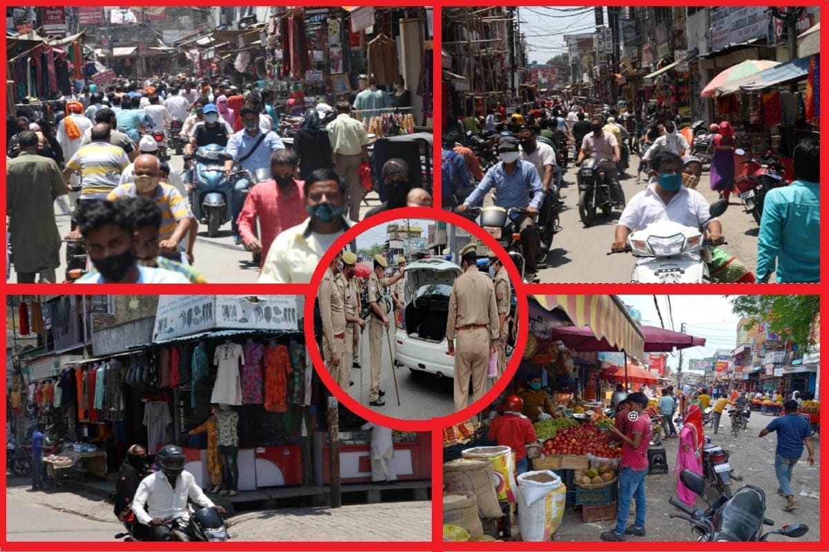 Unlock in UP: first day markets open in Bijnor and Baghpat city and people is shopping and see photos