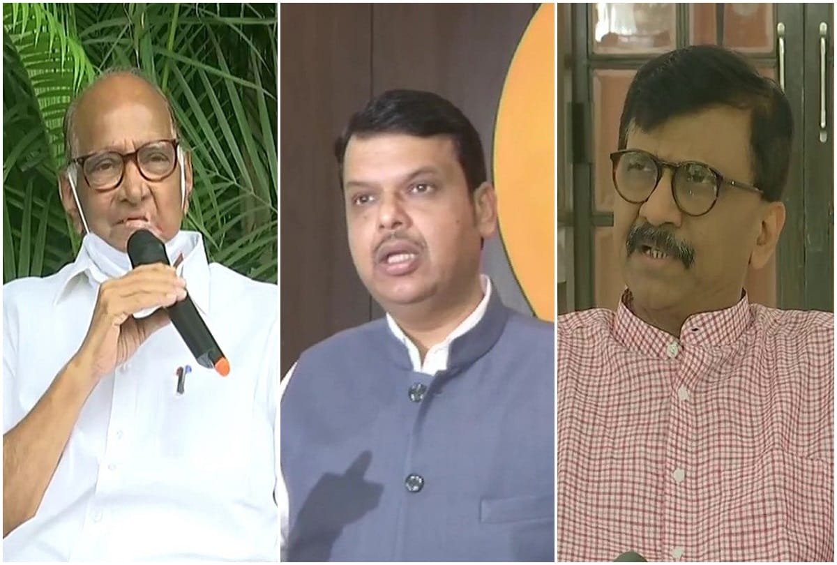 political reactions on sharad pawar resigned from ncp chief position sanjay raut Devendra Fadnavis update news