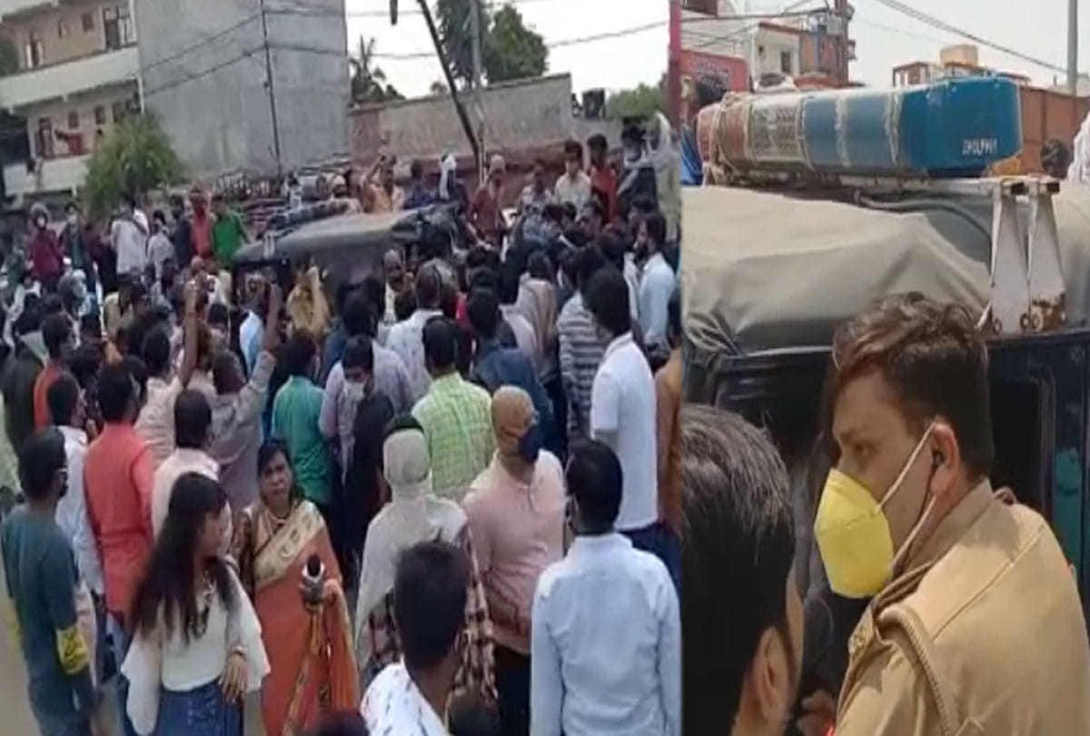 Dispute between BJP worker and police in Kanpur up