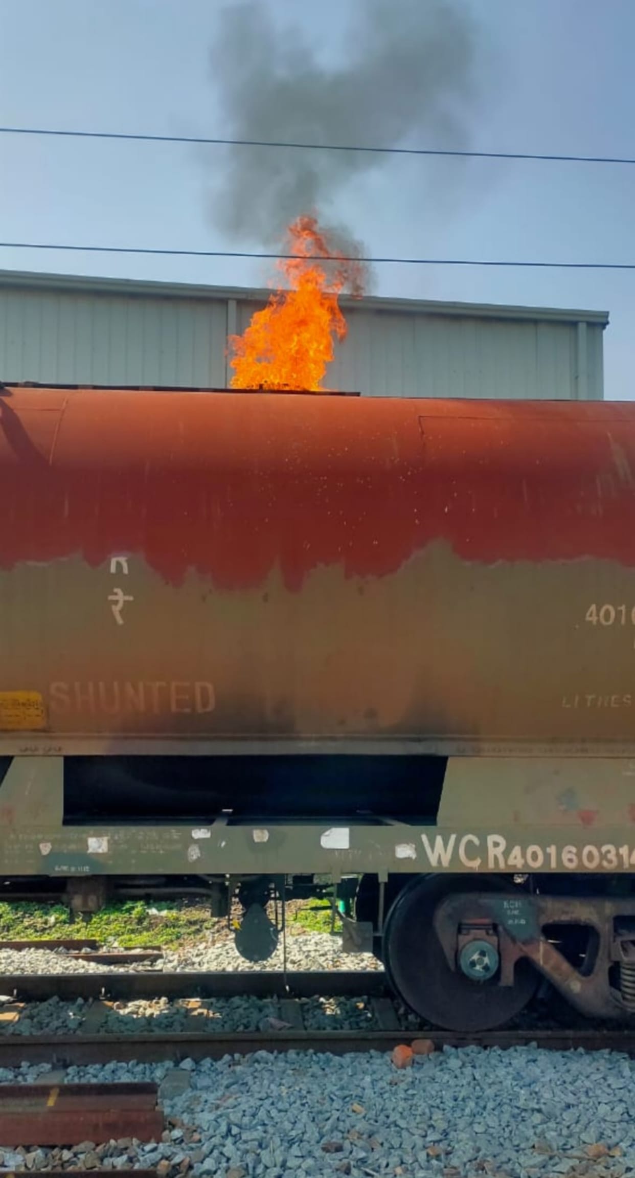 Diesel loaded goods train saved from becoming a burning train