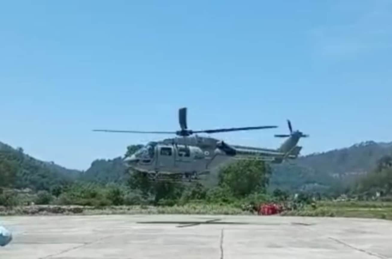 uttarakhand news : air vice marshal alok sharma arrived to inspect airport land along with air force team in chaukhutiya, photos
