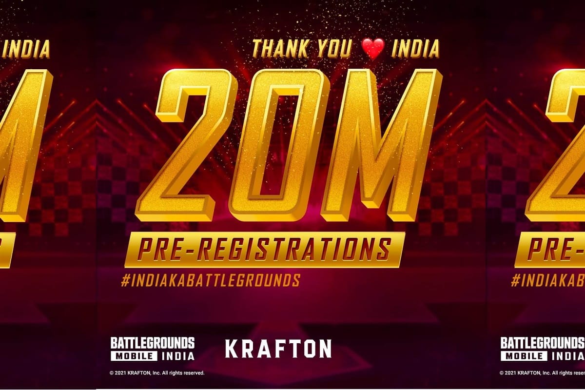 PUBG MOBILE aka Battlegrounds Mobile India Pre registrations Cross 20 Million Mark in just two week