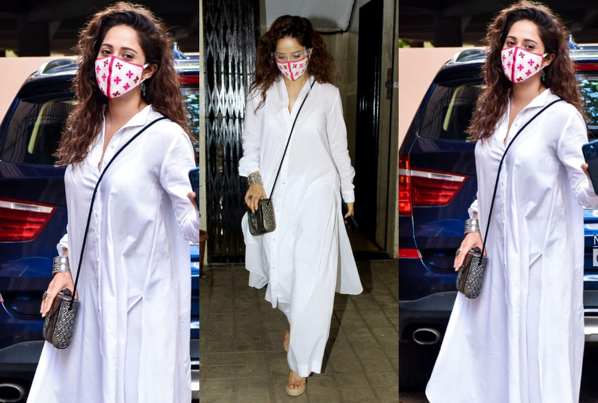 nushrat bharucha spotted in white kurta pajama did mistake with light color clothes
