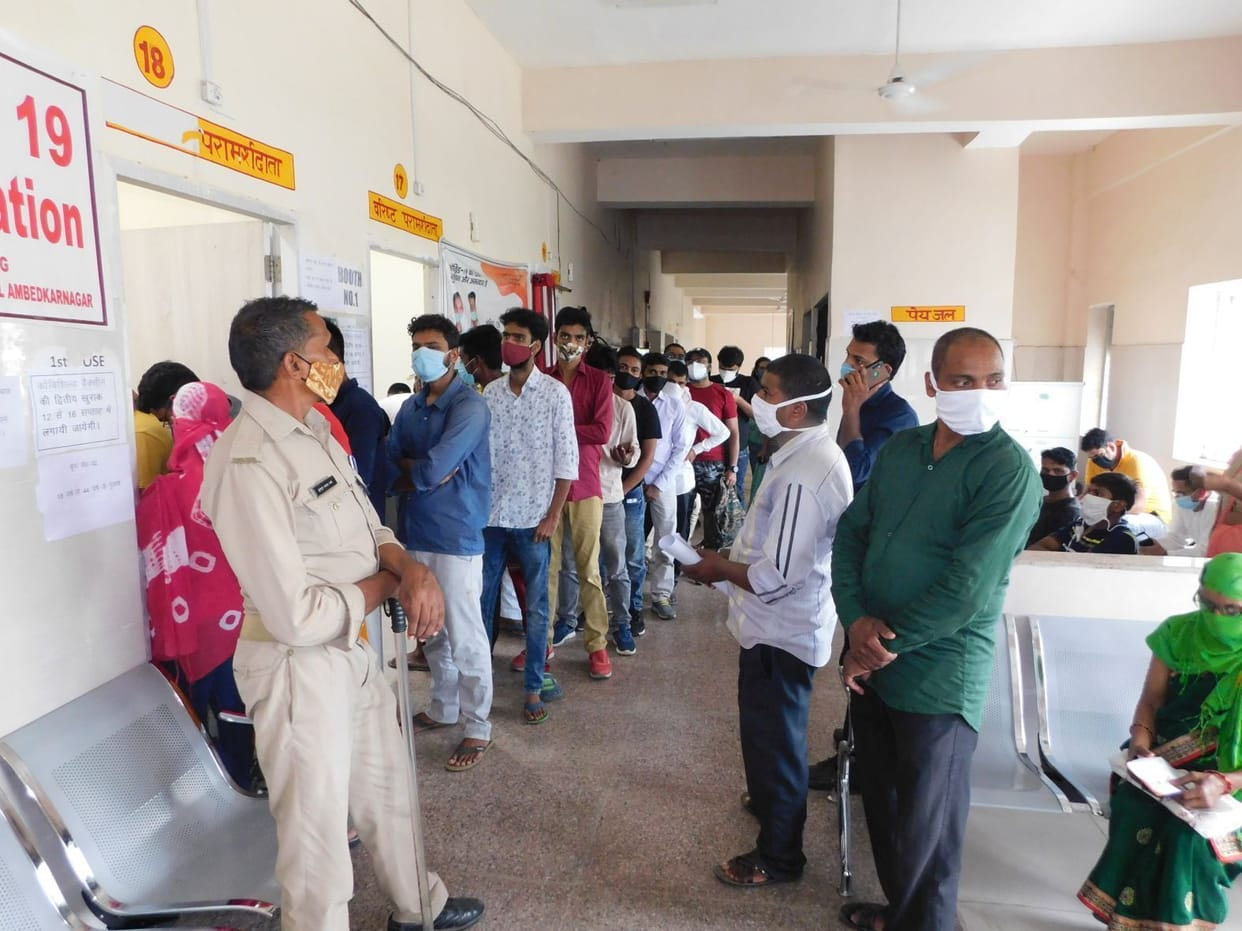 Social distancing rules while getting vaccinated