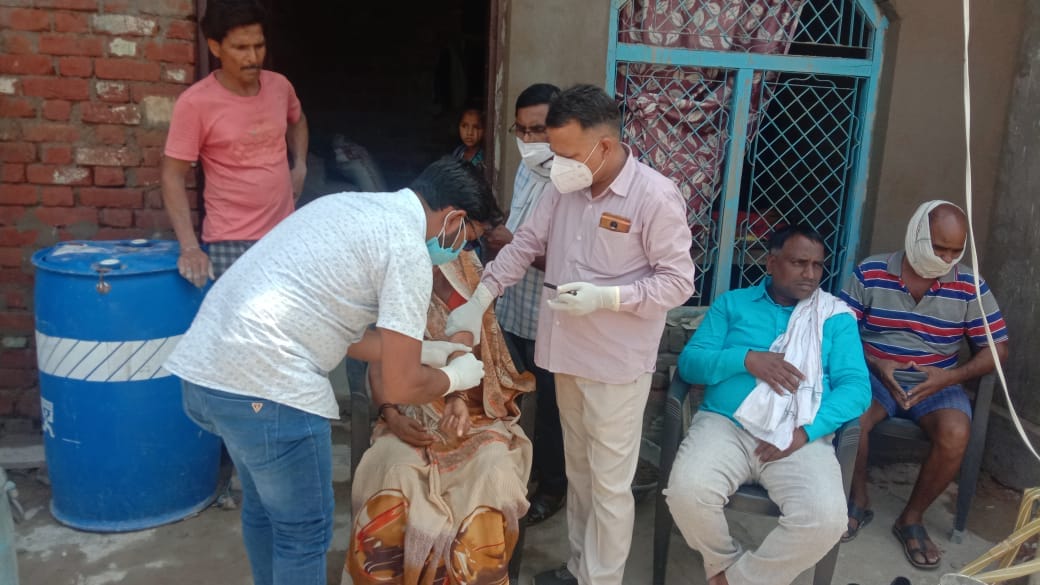 sampal,etawah news,blood,first day,265 taken