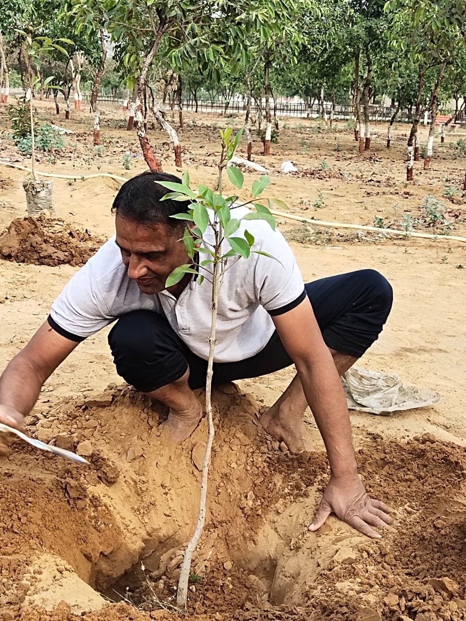 policeman anup take leave in mosoon because he do plantation every year