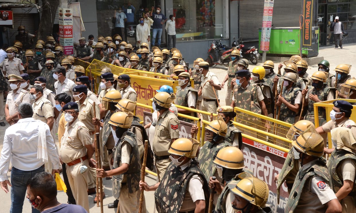 bjp mp and mla house, farmers protest, police force