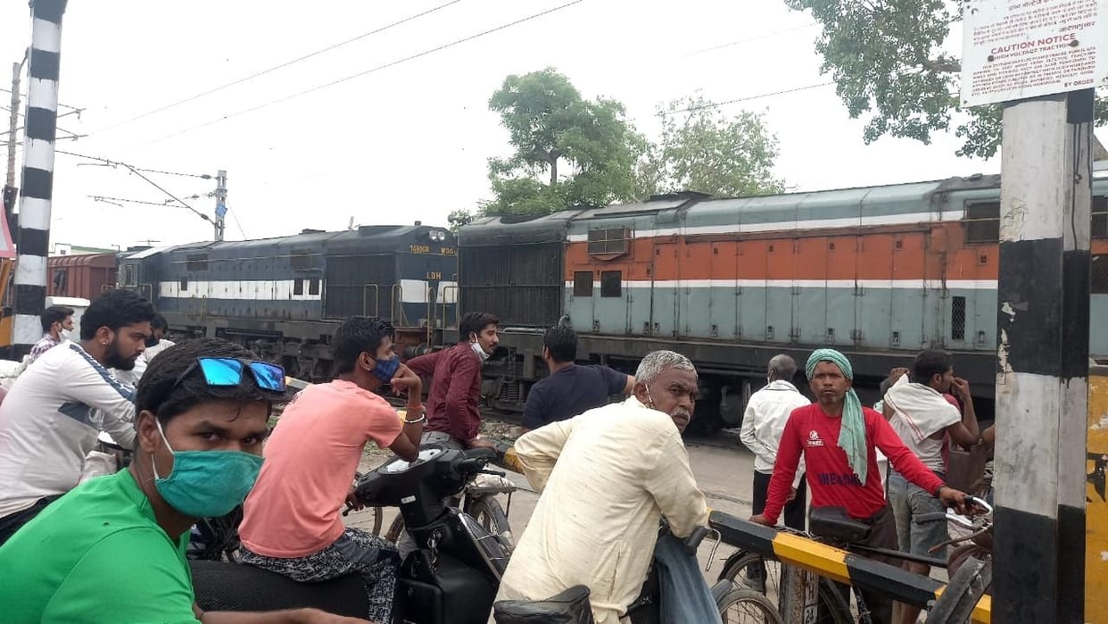 Hathras: Goods train brakes malfunction, jammed