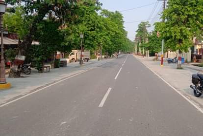 कुशीनगर में पसरा सन्नाटा।