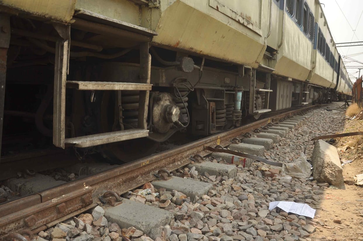 Train engine derailed during shunting