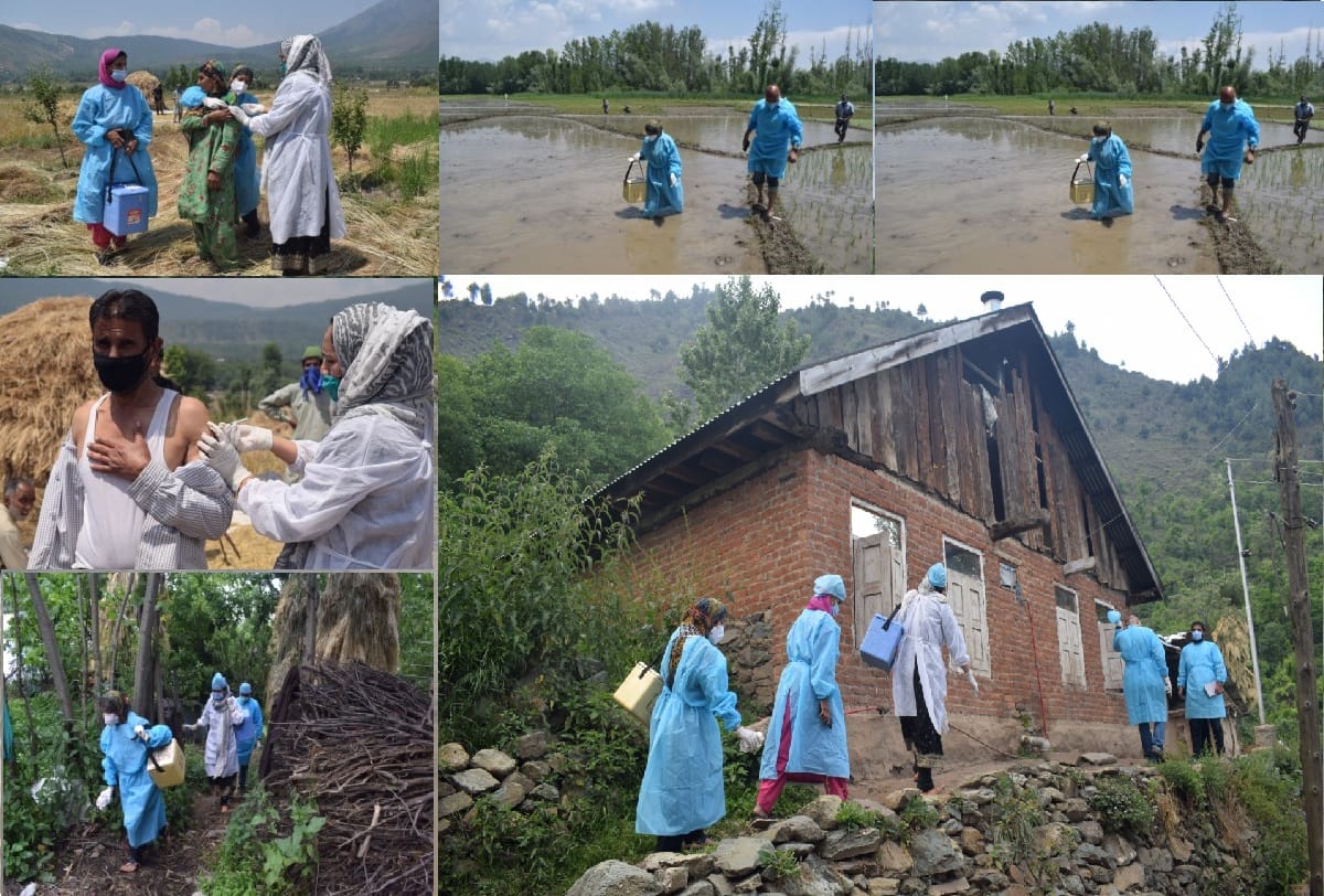 coronavirus and vaccination in jammu kashmir, vaccination in field and forest areas
