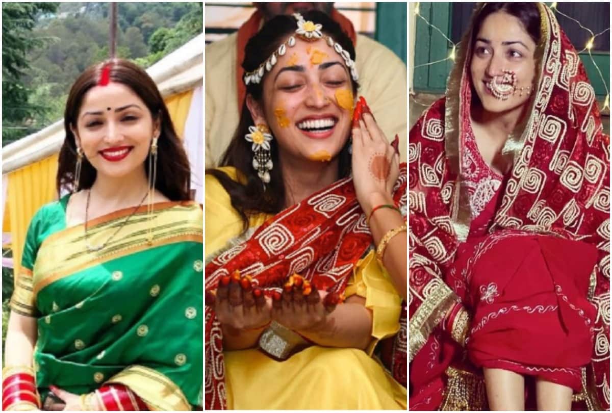 Yami gautam wore her mother saree on her wedding day and do her own makeup