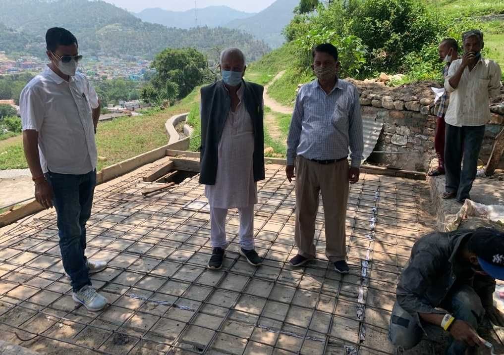 Acceleration in the construction of drinking water tank in Kathaytabada