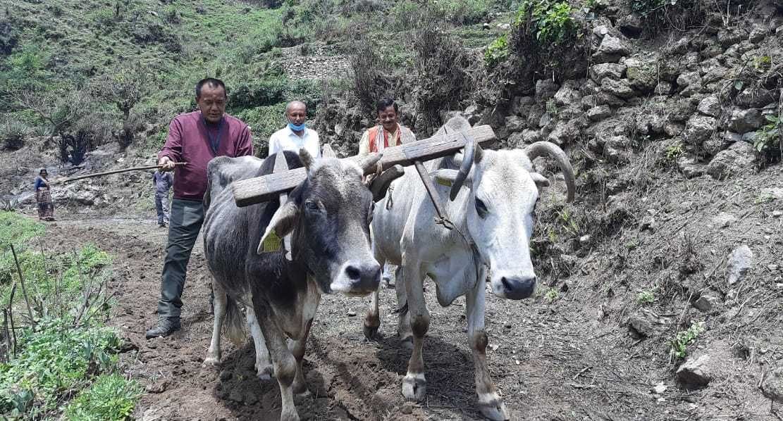 Villagers enumerated the problems of ration and road