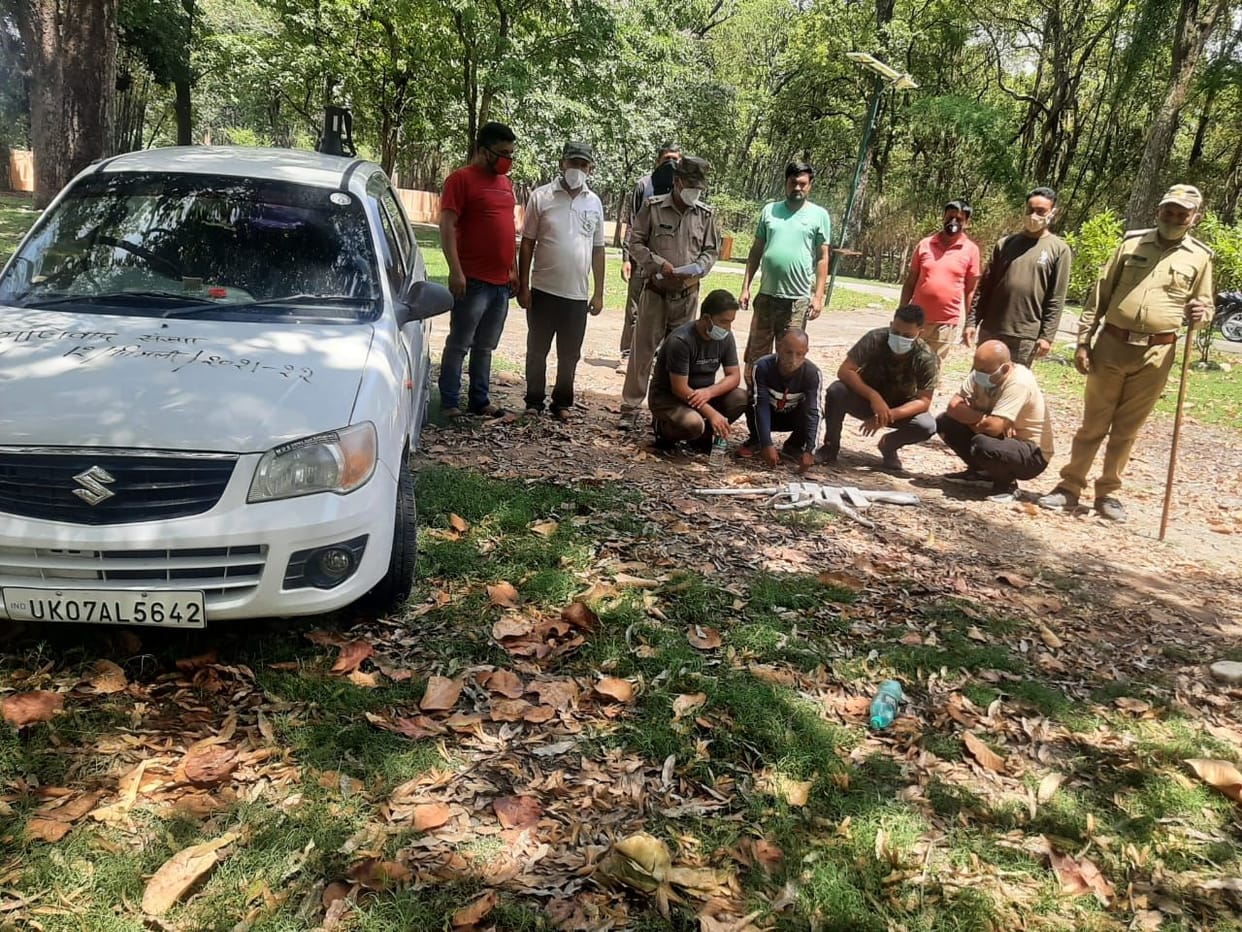 vikasnagar news : Four arrested including lawyer with chital horn