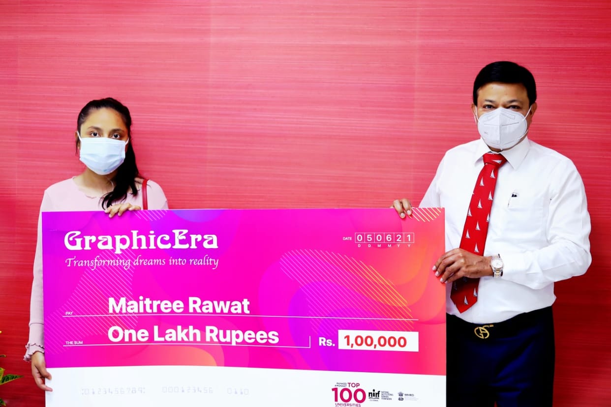uttarakhand news : Graphic Era Deemed University student Maitri gets Rs 55 lakh annual package in Google