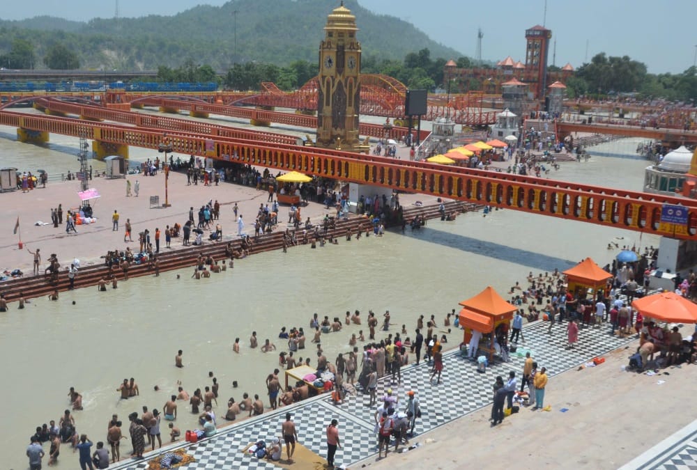 Coronavirus in Uttarakhand: Devotees Crowd on Har ki pauri after one month photos