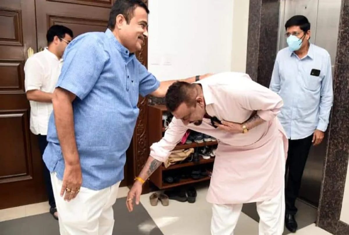Sanjay Dutt courtesy visit to Nitin Gadkari in Nagpur