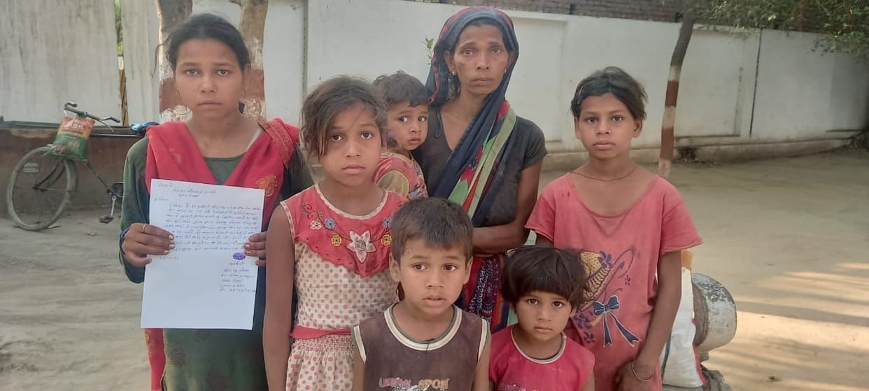 The woman was beaten up and expelled from the house along with the children