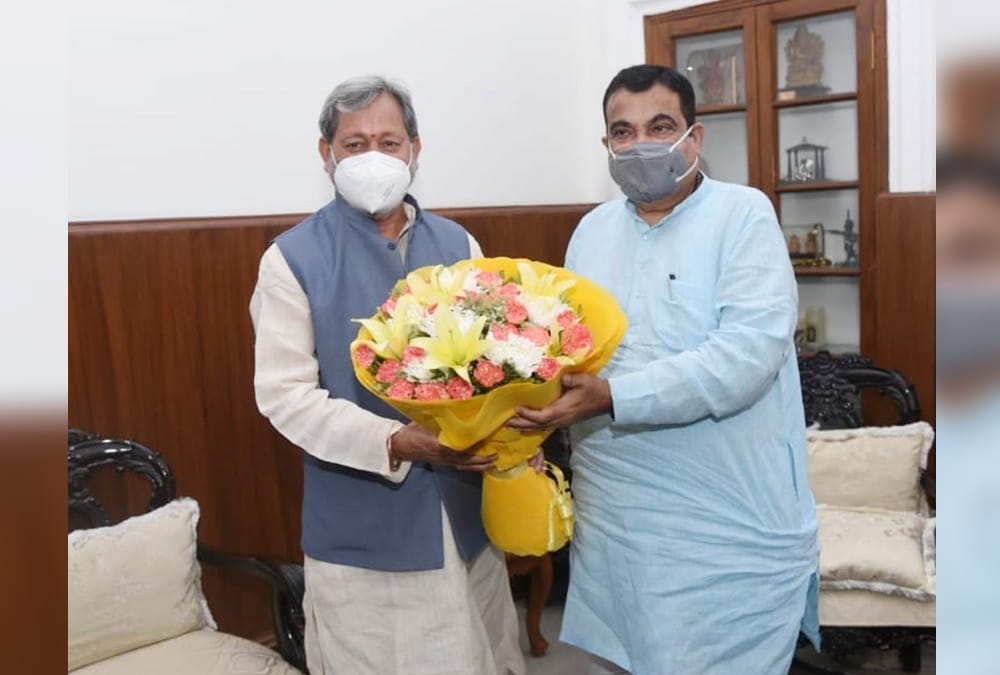 Uttarakhand News: CM Tirath Singh Rawat Meet to Nitin Gadkari in Delhi