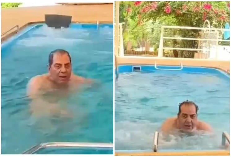 Dharmendra Deol shares video of personal pool at Lonavala farmhouse, does water aerobics
