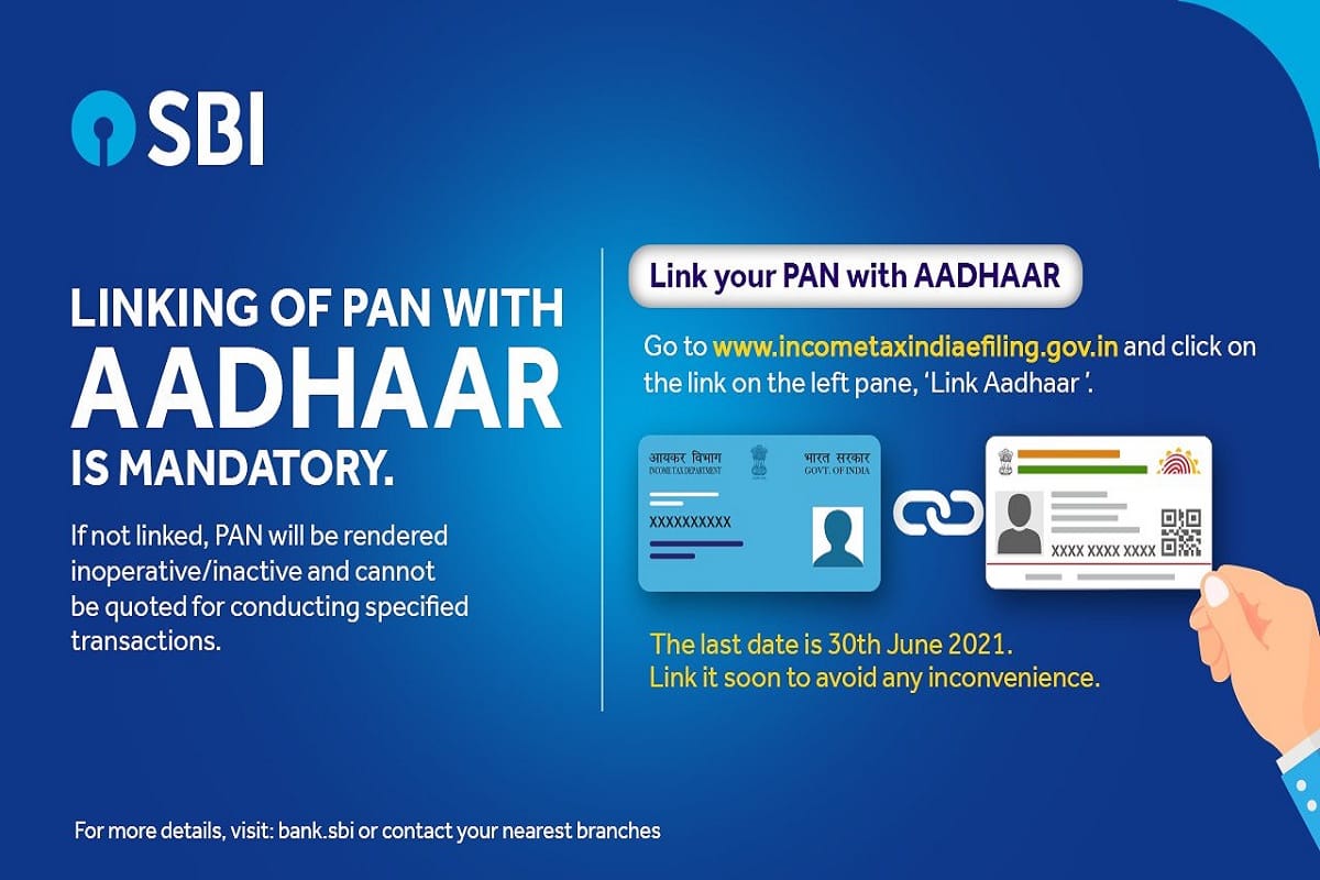 SBI notice to account holders to link their PAN with Aadhaar cards by June 30