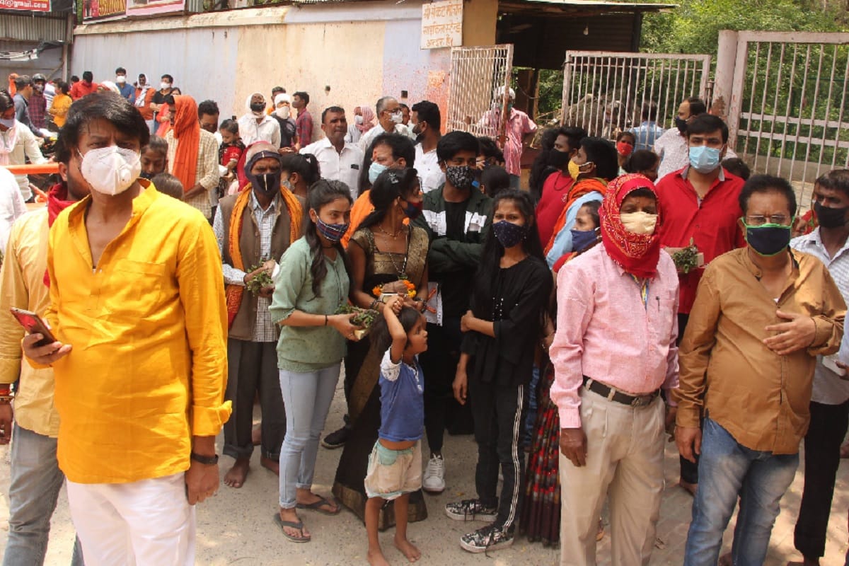 Crowd of devotees in Sankatmochan mandir on Tuesday in Kashi