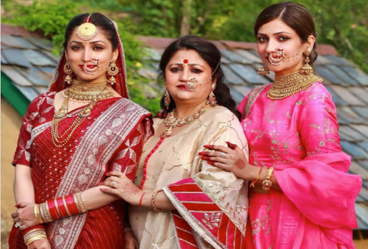 Yami gautam wore her mother saree on her wedding day and do her own makeup