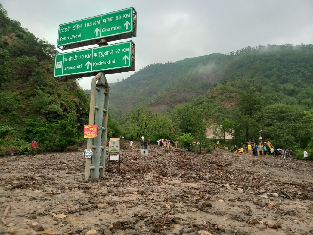 pre monsoon rain in uttarakhand : landslide in dehradun maldevta watch in photos